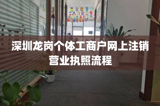 深圳龙岗个体工商户网上注销营业执照流程