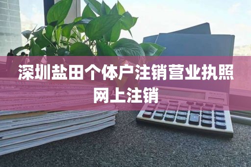 深圳盐田个体户注销营业执照网上注销