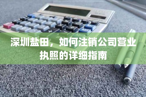 深圳盐田，如何注销公司营业执照的详细指南