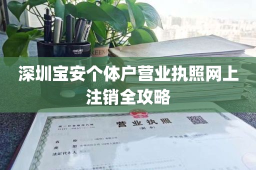 深圳宝安个体户营业执照网上注销全攻略