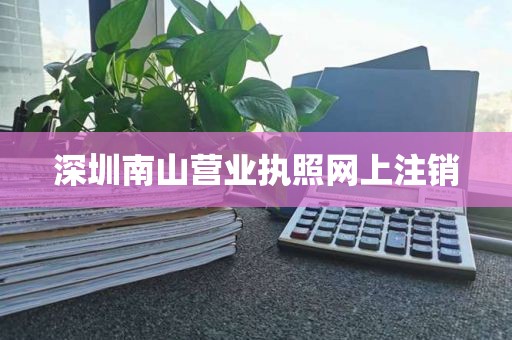 深圳南山营业执照网上注销