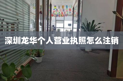深圳龙华个人营业执照怎么注销