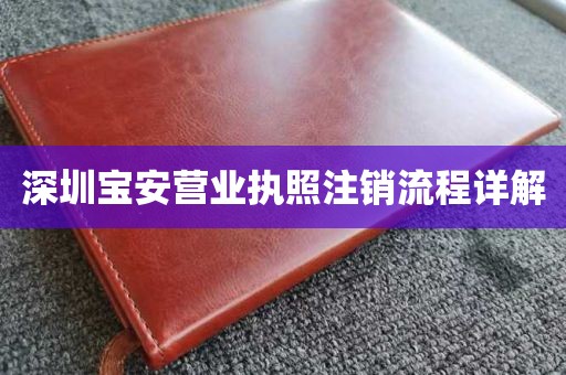 深圳宝安营业执照注销流程详解