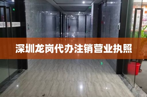 深圳龙岗代办注销营业执照