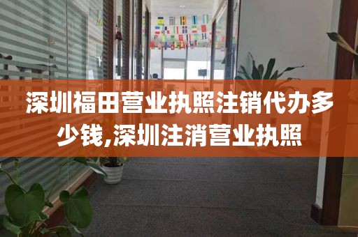 深圳福田营业执照注销代办多少钱,深圳注消营业执照