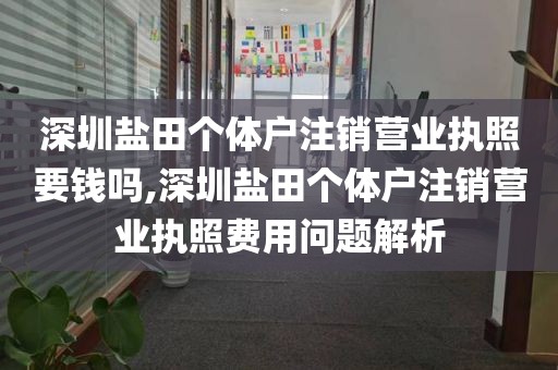 深圳盐田个体户注销营业执照要钱吗,深圳盐田个体户注销营业执照费用问题解析