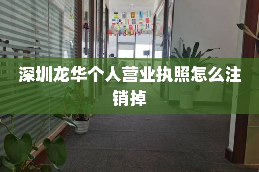 深圳龙华个人营业执照怎么注销掉