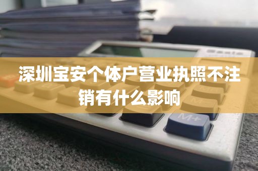 深圳宝安个体户营业执照不注销有什么影响
