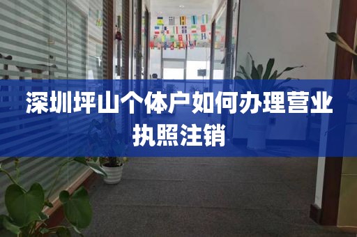 深圳坪山个体户如何办理营业执照注销