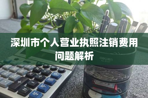 深圳市个人营业执照注销费用问题解析