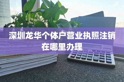 深圳龙华个体户营业执照注销在哪里办理