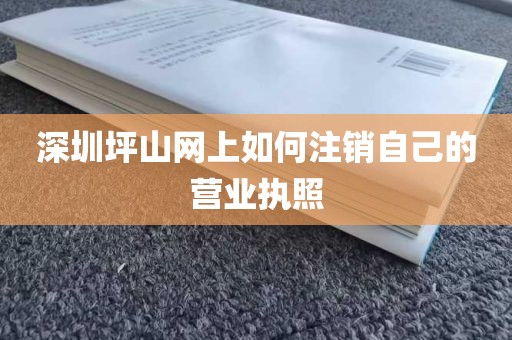 深圳坪山网上如何注销自己的营业执照