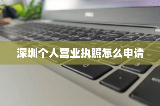 深圳个人营业执照怎么申请