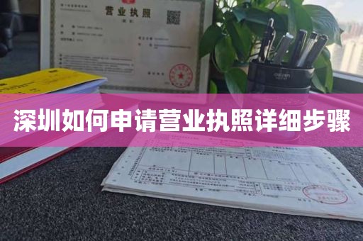深圳如何申请营业执照详细步骤
