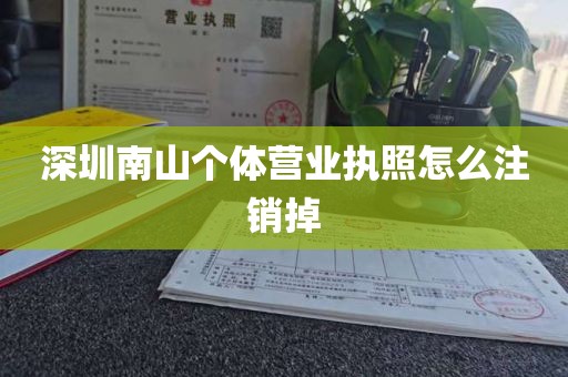 深圳南山个体营业执照怎么注销掉