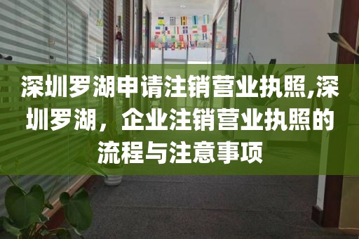 深圳罗湖申请注销营业执照,深圳罗湖，企业注销营业执照的流程与注意事项