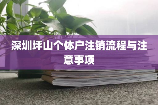 深圳坪山个体户注销流程与注意事项