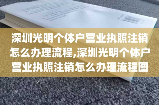 深圳光明个体户营业执照注销怎么办理流程,深圳光明个体户营业执照注销怎么办理流程图