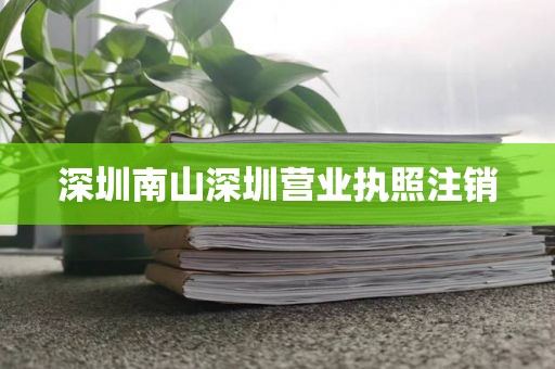 深圳南山深圳营业执照注销