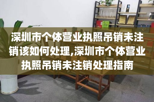 深圳市个体营业执照吊销未注销该如何处理,深圳市个体营业执照吊销未注销处理指南