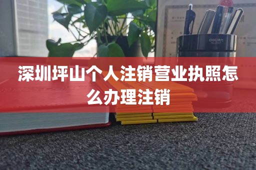 深圳坪山个人注销营业执照怎么办理注销