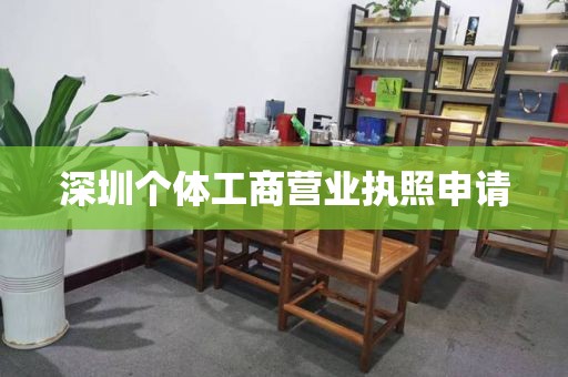 深圳个体工商营业执照申请