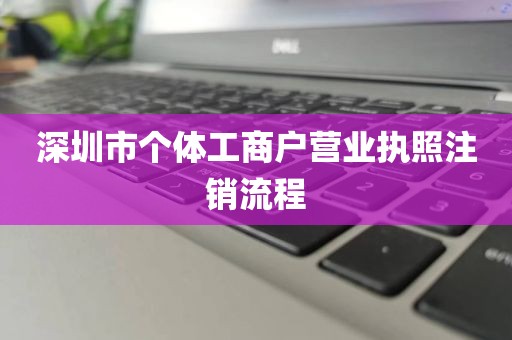 深圳市个体工商户营业执照注销流程