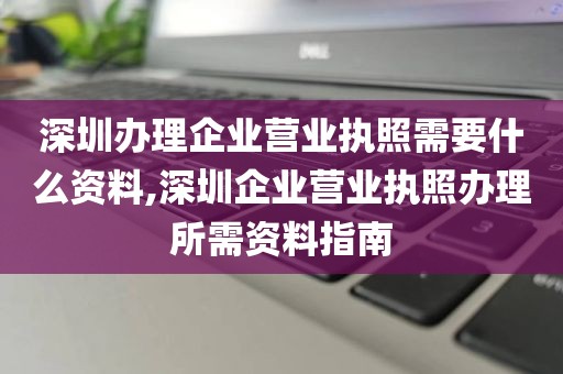 深圳办理企业营业执照需要什么资料,深圳企业营业执照办理所需资料指南