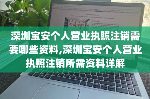 深圳宝安个人营业执照注销需要哪些资料,深圳宝安个人营业执照注销所需资料详解