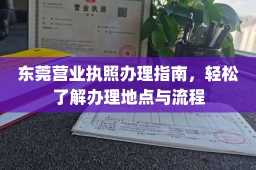 东莞营业执照办理指南，轻松了解办理地点与流程