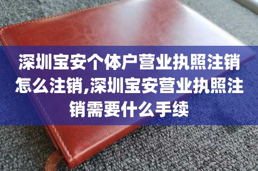 深圳宝安个体户营业执照注销怎么注销,深圳宝安营业执照注销需要什么手续