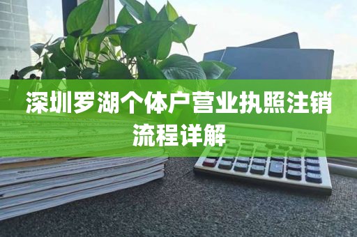 深圳罗湖个体户营业执照注销流程详解