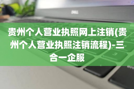 贵州个人营业执照网上注销(贵州个人营业执照注销流程)-三合一企服