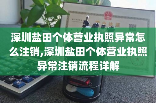 深圳盐田个体营业执照异常怎么注销,深圳盐田个体营业执照异常注销流程详解