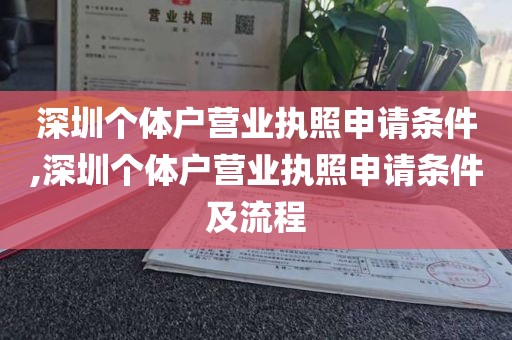 深圳个体户营业执照申请条件,深圳个体户营业执照申请条件及流程