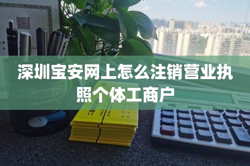深圳宝安网上怎么注销营业执照个体工商户