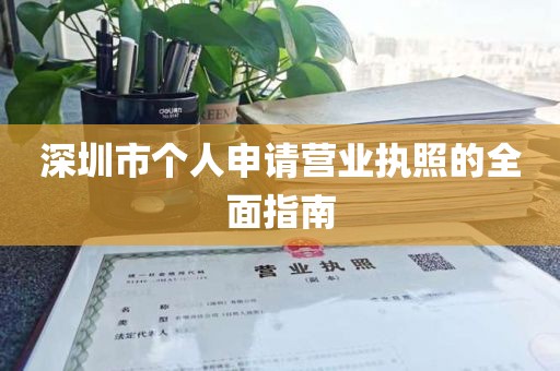 深圳市个人申请营业执照的全面指南