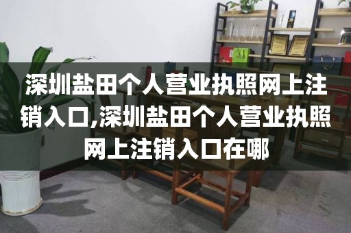 深圳盐田个人营业执照网上注销入口,深圳盐田个人营业执照网上注销入口在哪