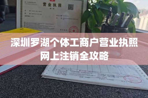 深圳罗湖个体工商户营业执照网上注销全攻略