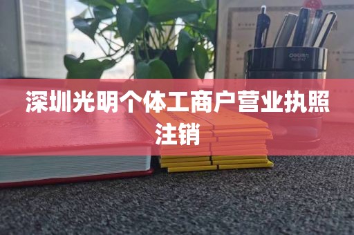 深圳光明个体工商户营业执照注销