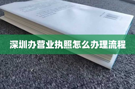 深圳办营业执照怎么办理流程