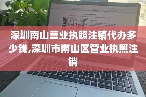 深圳南山营业执照注销代办多少钱,深圳市南山区营业执照注销