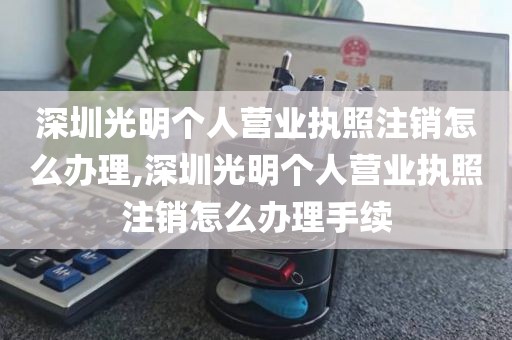 深圳光明个人营业执照注销怎么办理,深圳光明个人营业执照注销怎么办理手续