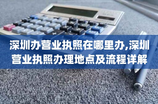 深圳办营业执照在哪里办,深圳营业执照办理地点及流程详解