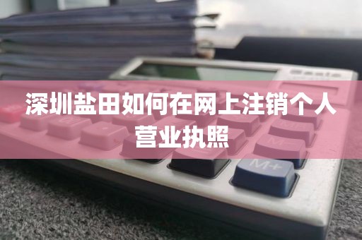 深圳盐田如何在网上注销个人营业执照