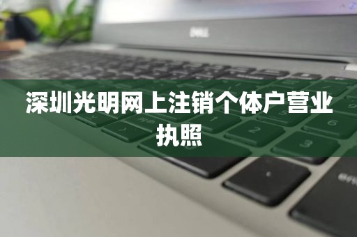 深圳光明网上注销个体户营业执照