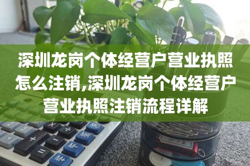 深圳龙岗个体经营户营业执照怎么注销,深圳龙岗个体经营户营业执照注销流程详解