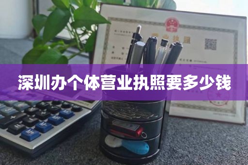 深圳办个体营业执照要多少钱