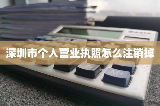 深圳市个人营业执照怎么注销掉
