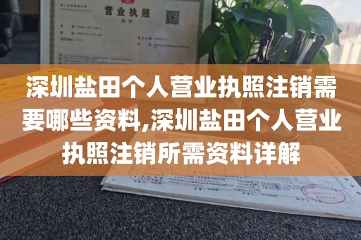 深圳盐田个人营业执照注销需要哪些资料,深圳盐田个人营业执照注销所需资料详解